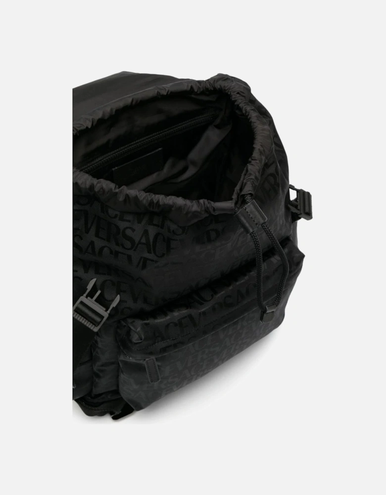 Nylon Fabric Backpack Black