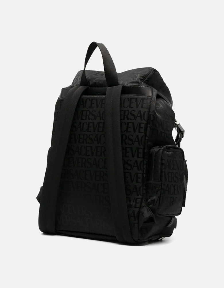 Nylon Fabric Backpack Black