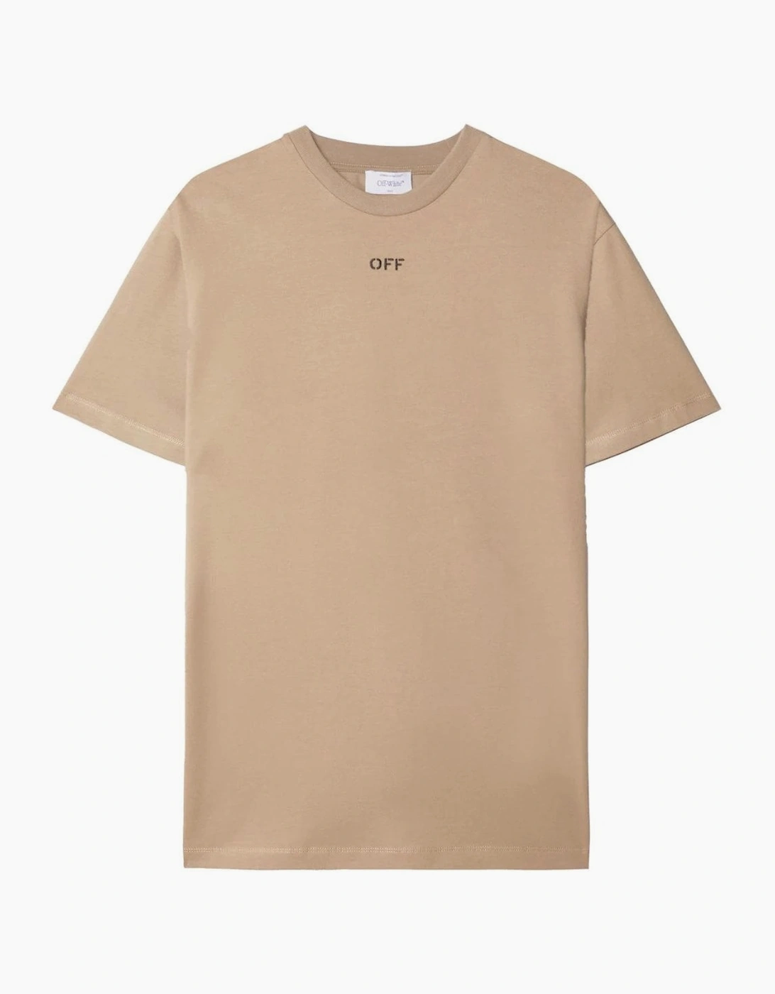 Off-White OFF-WHITE Men's Off Stitch Slim S/S Tee Beige - Cream