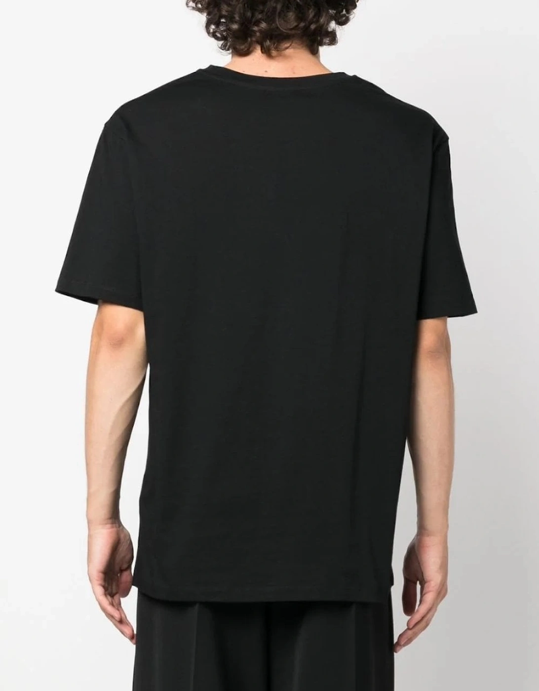 Straight Fit Retro Flock Tee Black