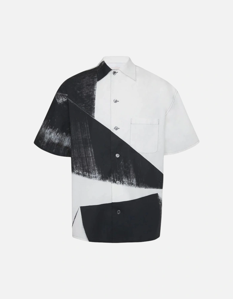 Double Diamonds Print Shirt White/Black