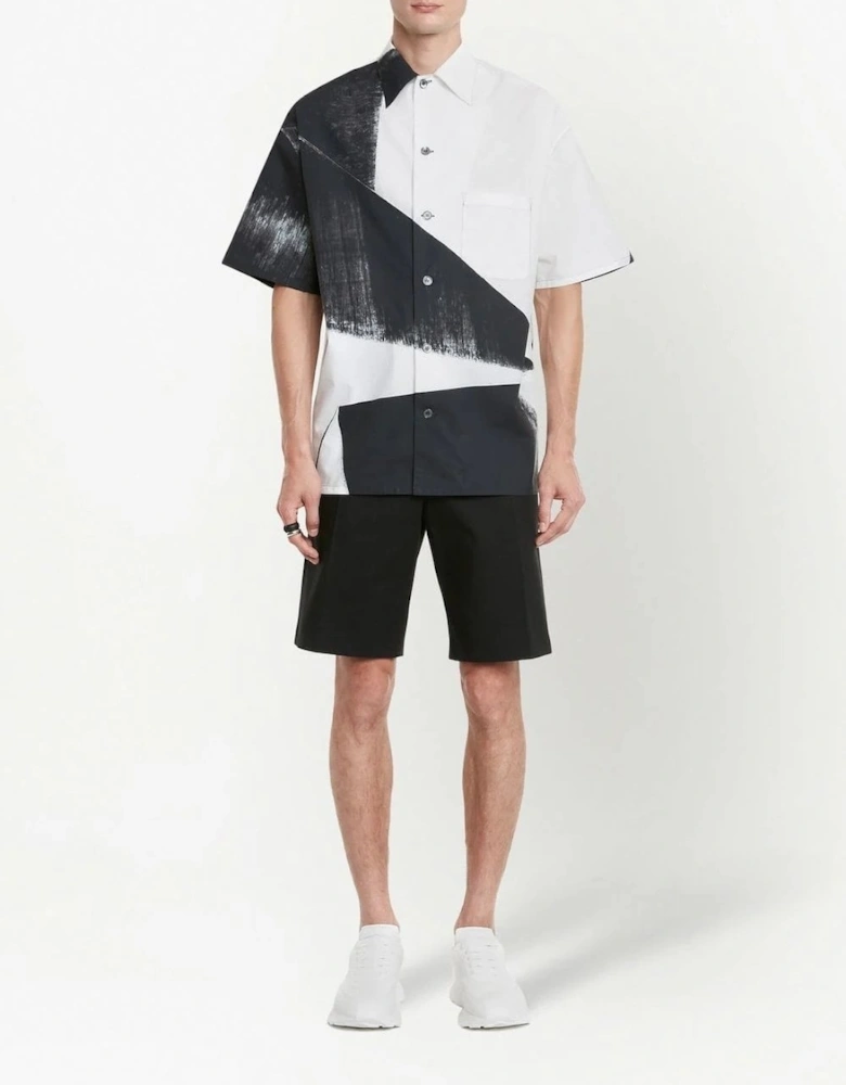 Double Diamonds Print Shirt White/Black