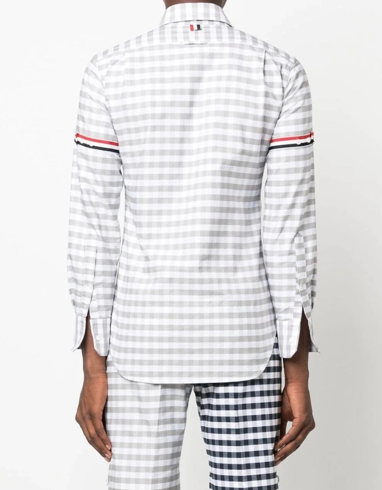 Gingham Check Oxford Shirt Grey