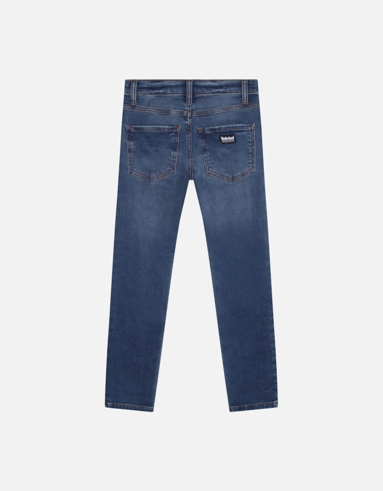 Blue Logo Soft Jeans