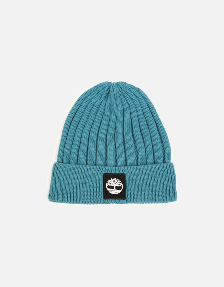 Aqua Blue Logo Knit Hat