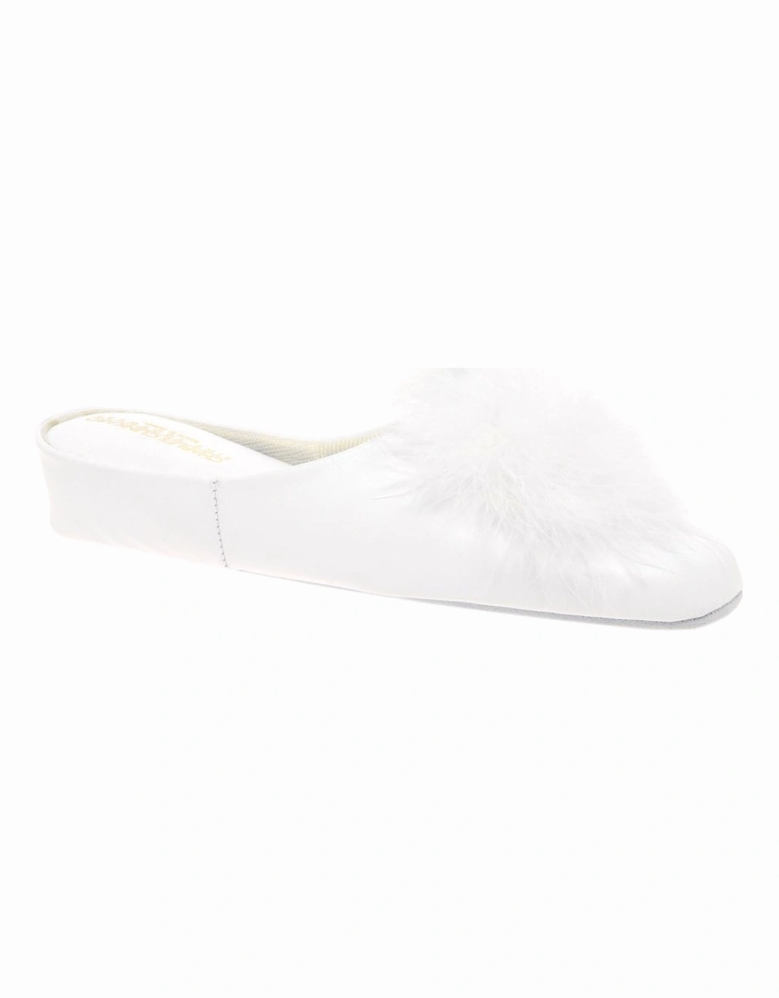 Relax Slippers Women's Pom-Pom II Leather Slipper - White - Size: 20/7