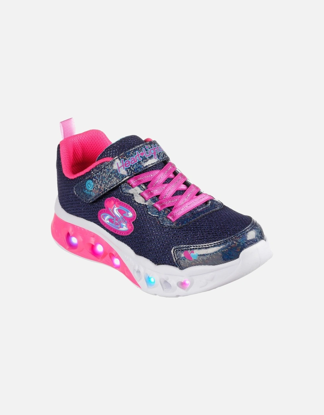 Flutter Hearts Lights Girls Trainers, 6 of 5