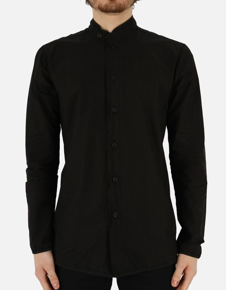 Mokke Button Through Black Shirt