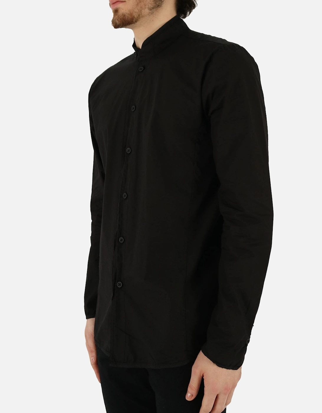 Mokke Button Through Black Shirt