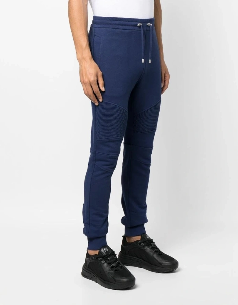 Ribbed Printed Sweatpants Navy