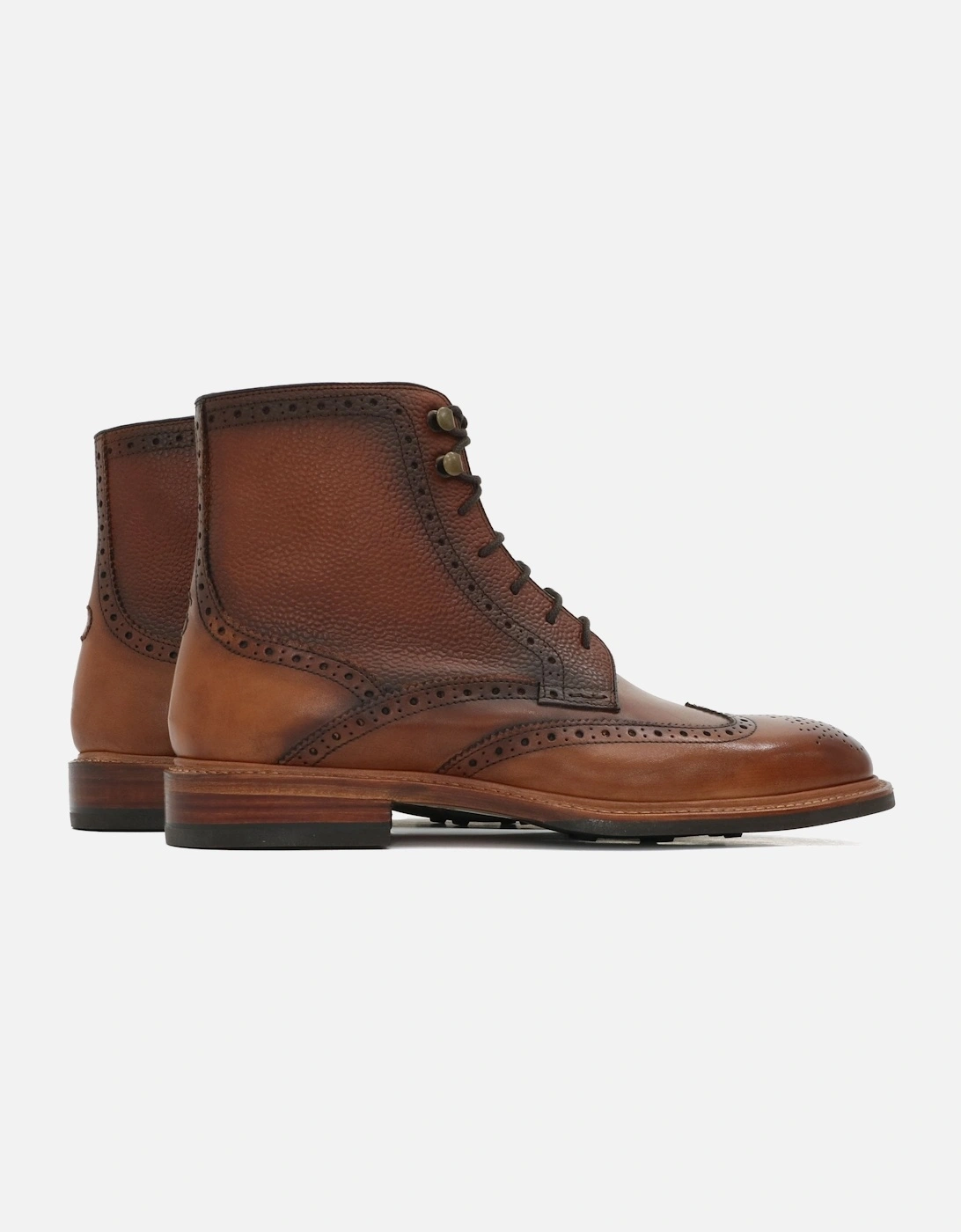 Blackwater Grain Tan Brogue Boot