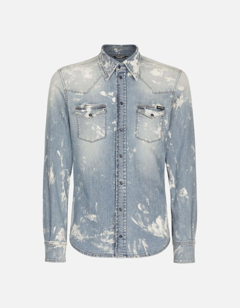 Vintaged Denim Western Shirt