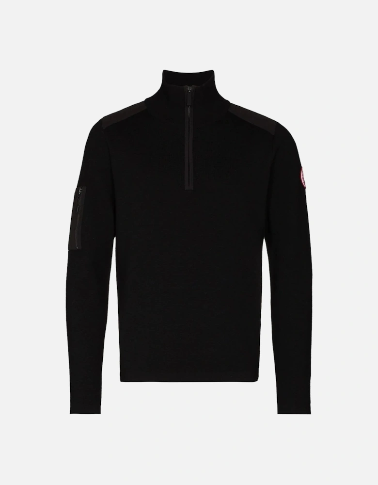 Stormont 1/4 Zip Sweater Black