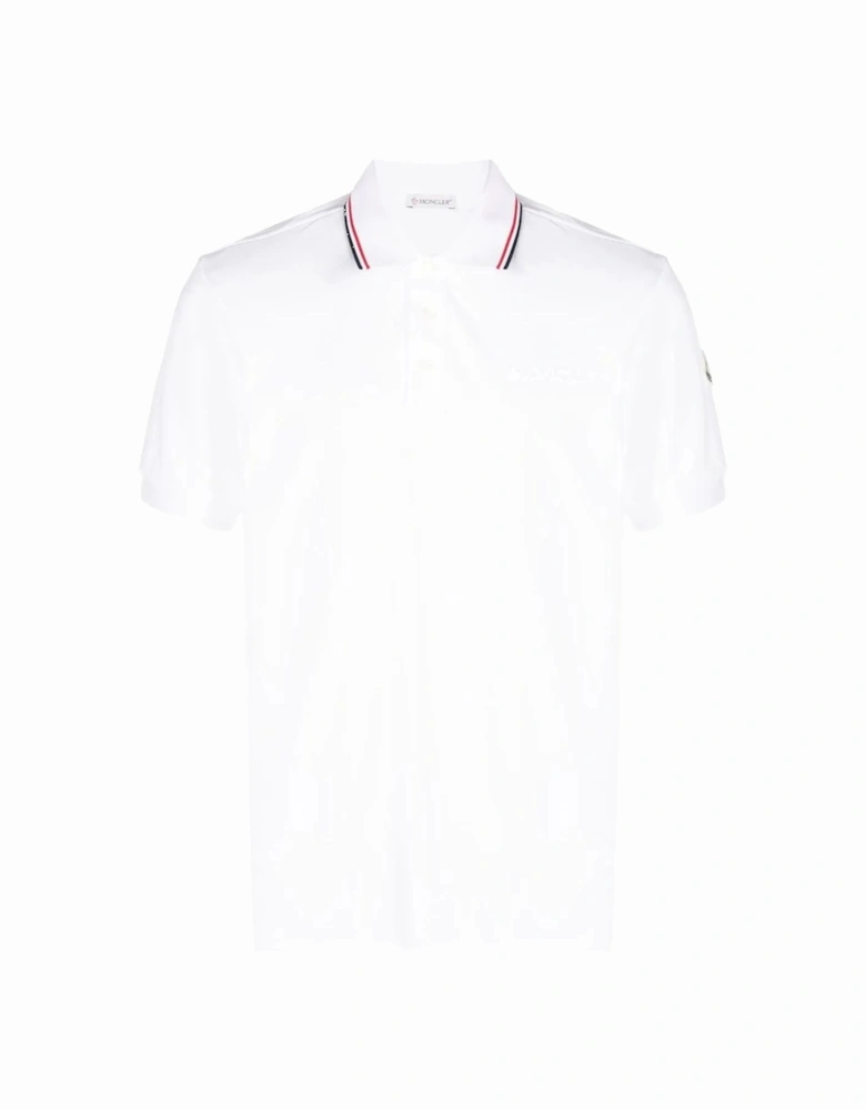Trim Collar Polo Shirt White