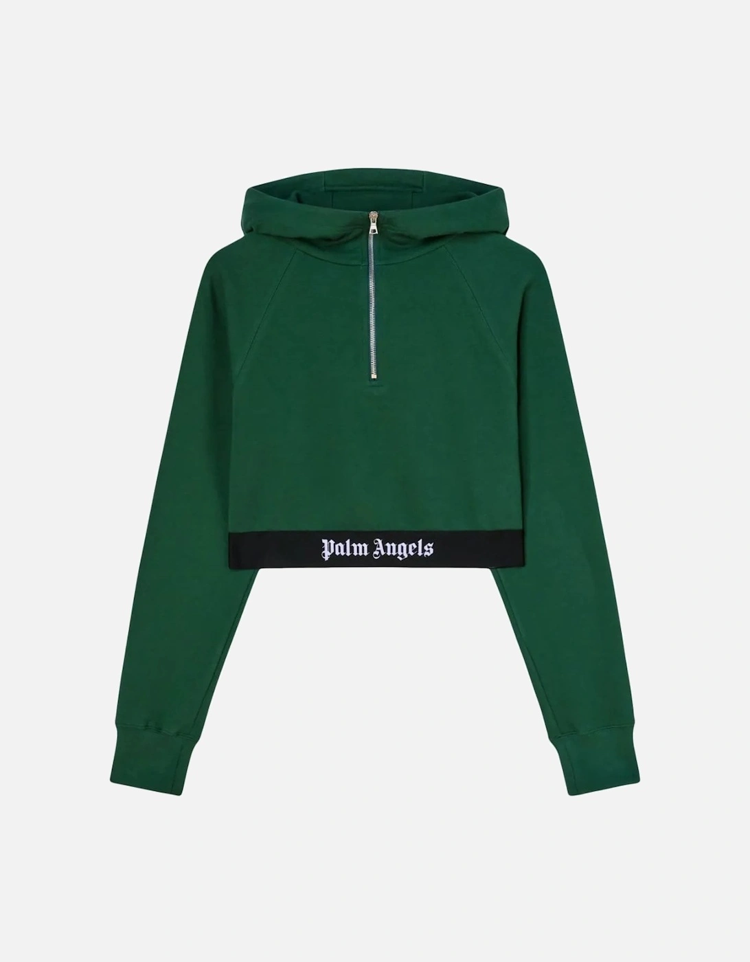 Womens Logo Tape Zip Hoody Green, 7 of 6