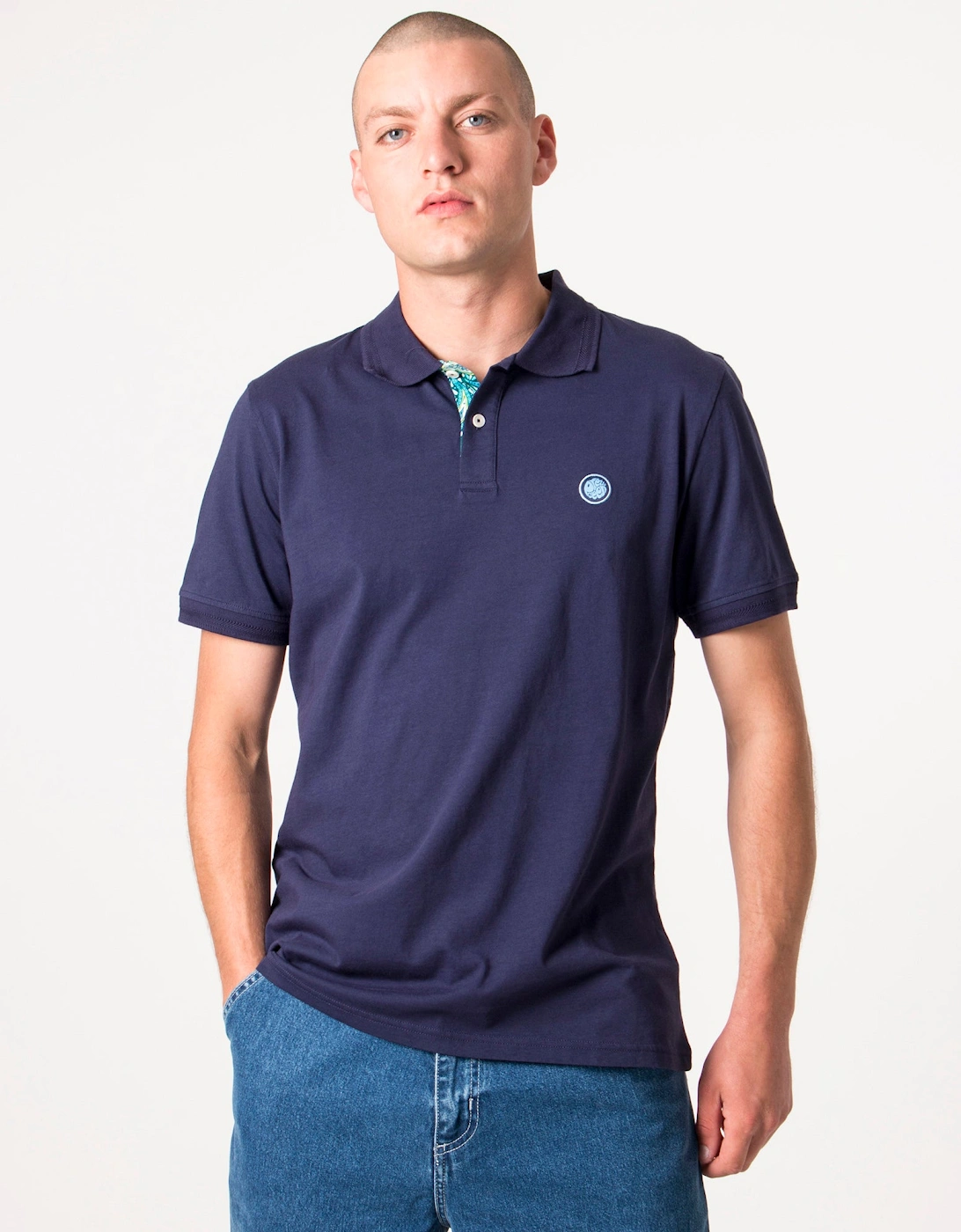 Slim Fit Itchycoo Paisley Contrast Placket Polo Shirt, 4 of 3