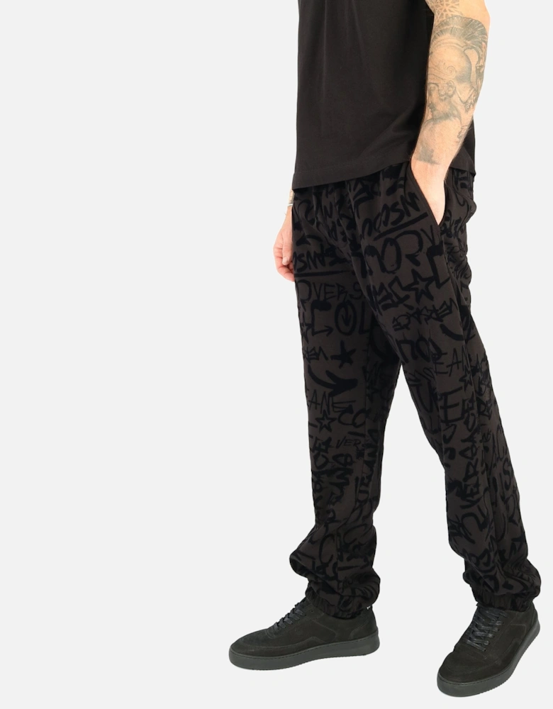 Flock Allover Logo Black Sweatpant