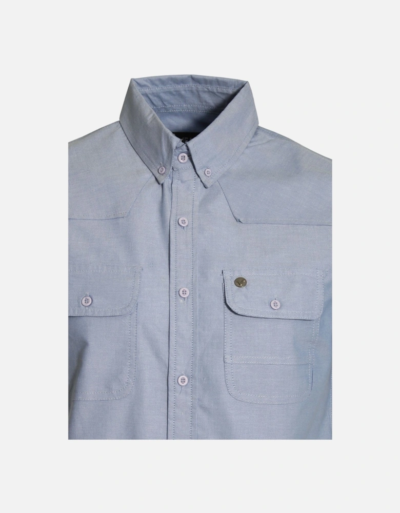 Burke Chambray Cotton Shirt | Light Blue