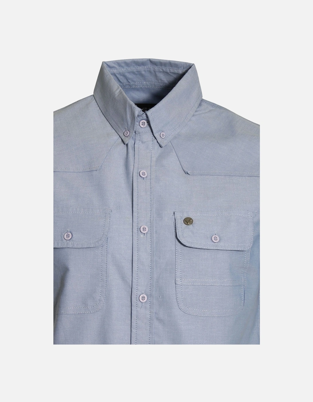 Burke Chambray Cotton Shirt | Light Blue