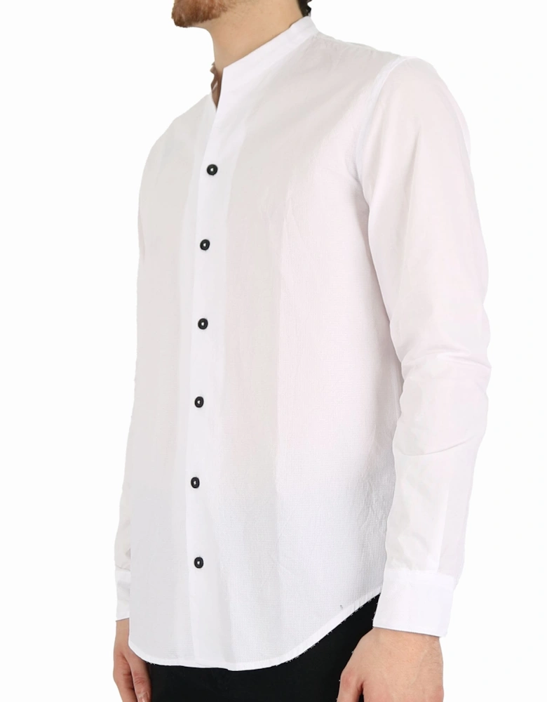 Woven Button Through White Shirt