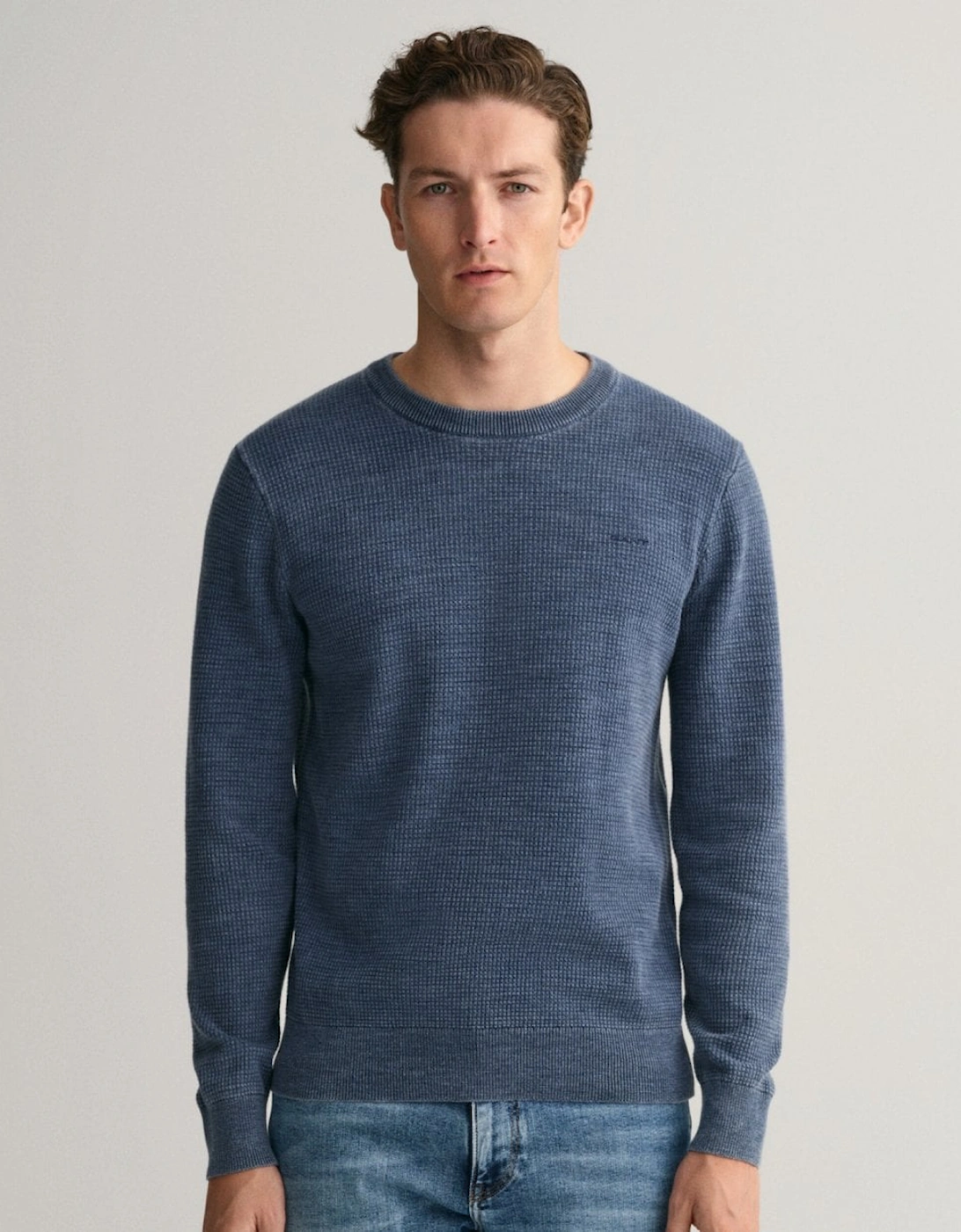 Mens Sunfaded Crew Neck Sweater, 5 of 4