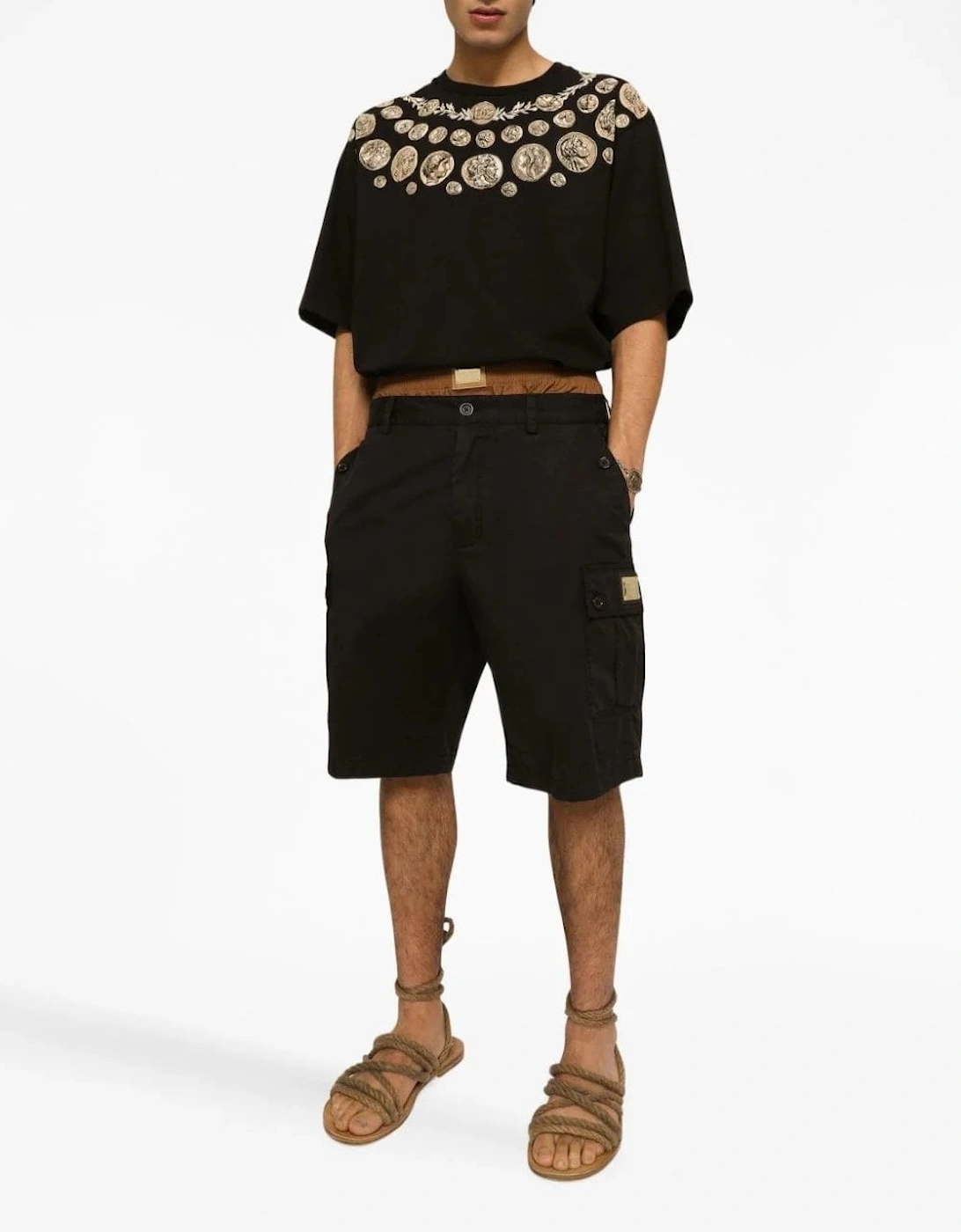 Cotton Cargo Shorts Black