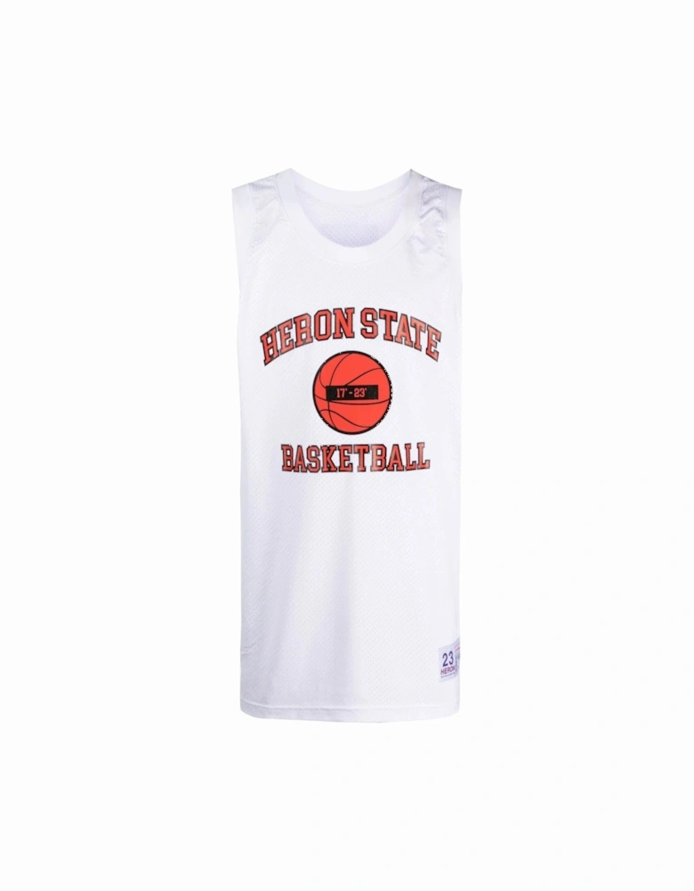 23 Basketball Tank Top White