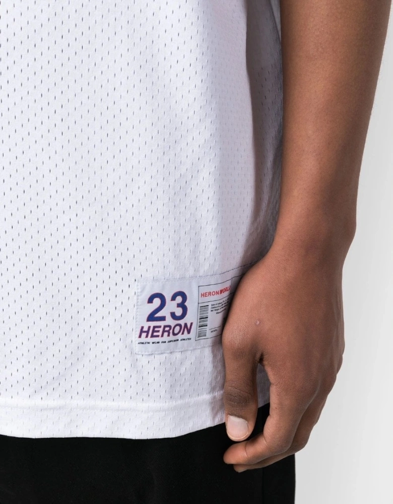 23 Basketball Tank Top White