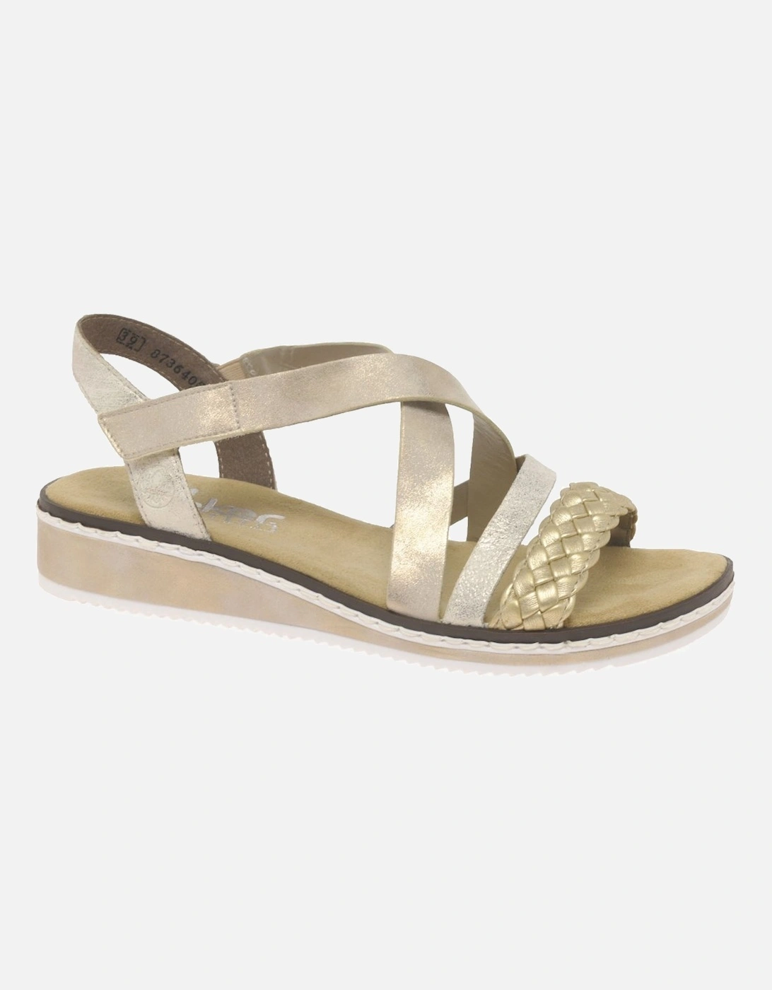 Rieker Women's Kaz Womens Sandals - Gold - Size: 7.5