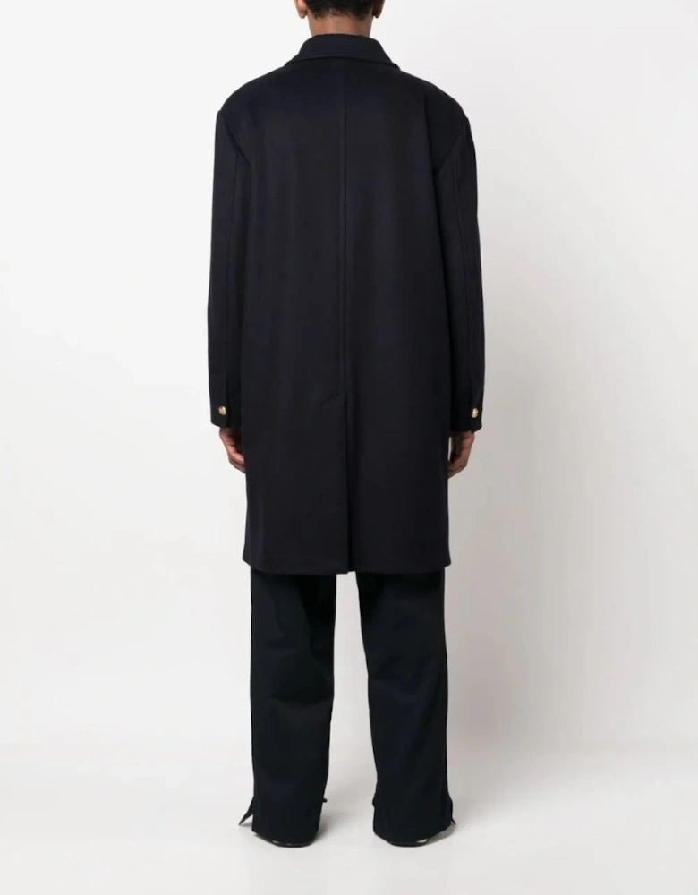 Sartorial Tape Button-up Coat Navy