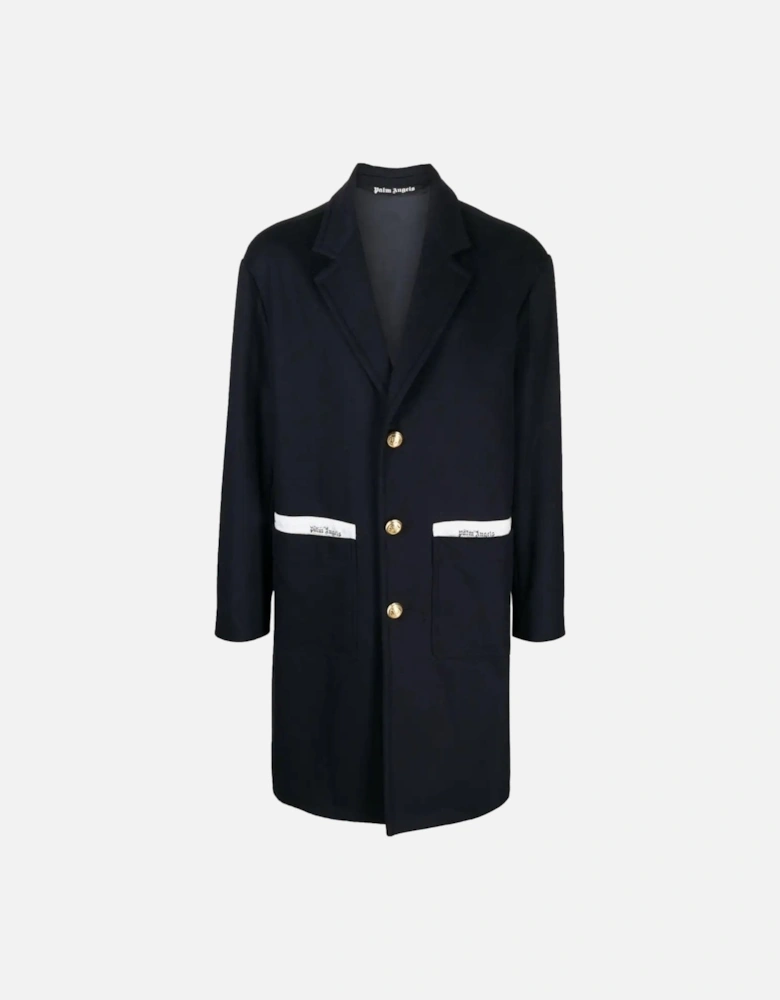 Sartorial Tape Button-up Coat Navy