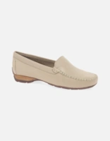 Beige Lea/ Wht Stitc