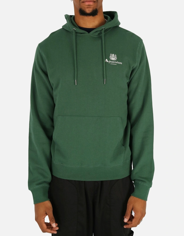 Small Logo Pullover Hooded Green Sweatshirt