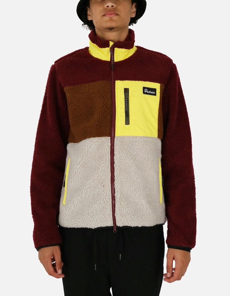 Panel Colour Block Fleece Jacket