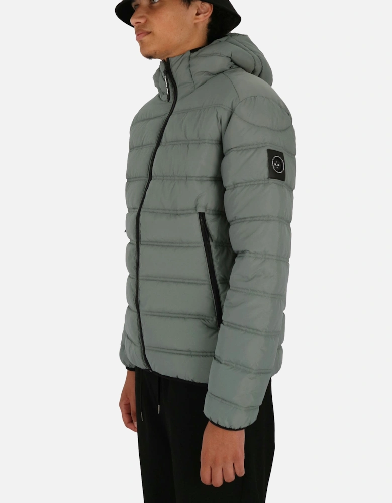 Altitude Hooded Puffer Grey Jacket