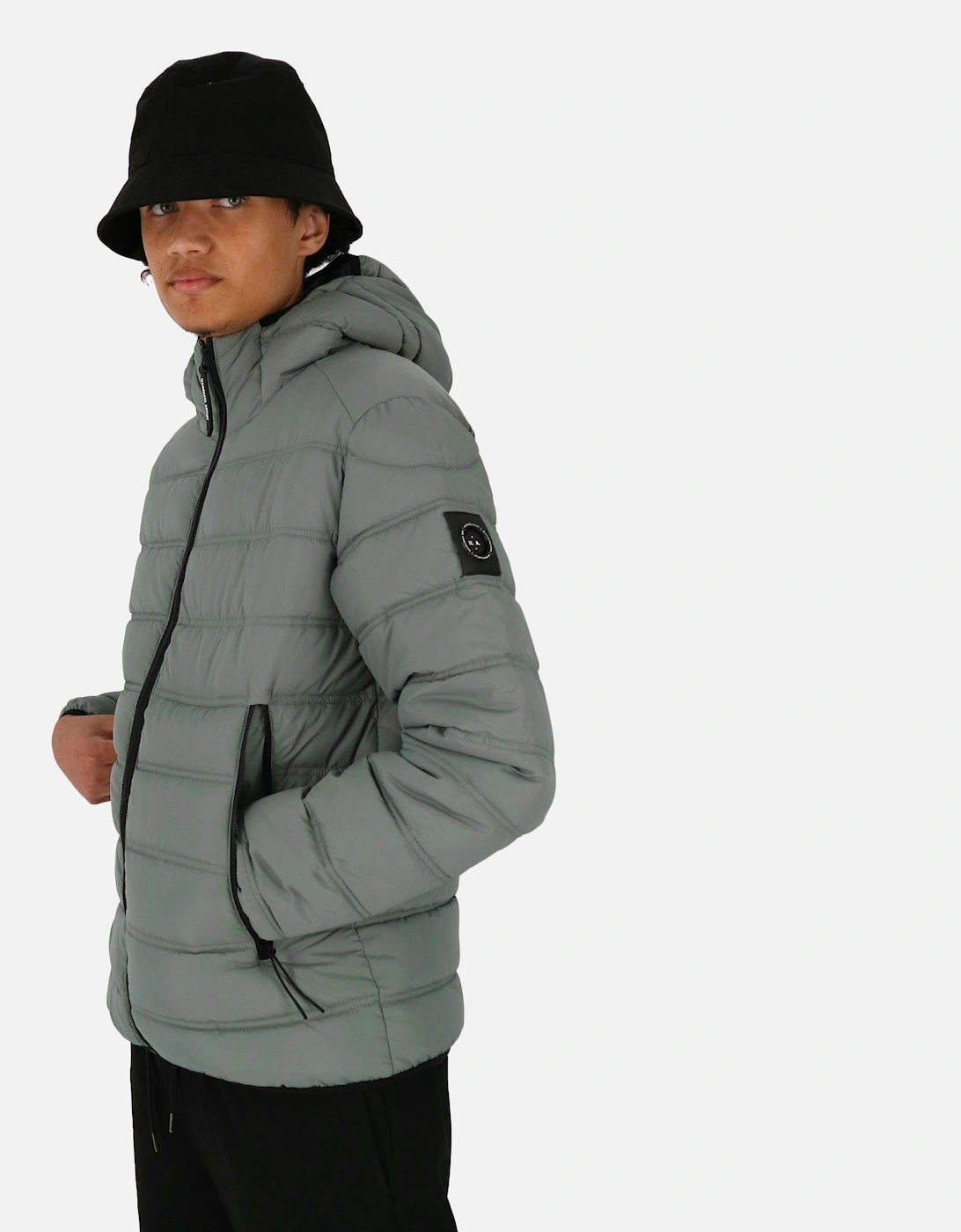 Altitude Hooded Puffer Grey Jacket