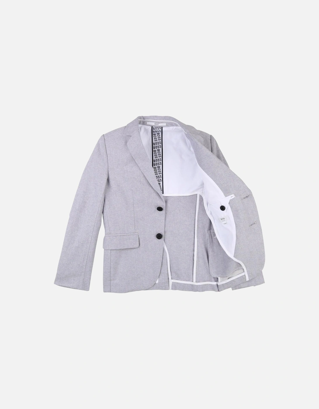 Boys Grey Cotton Suit Jacket