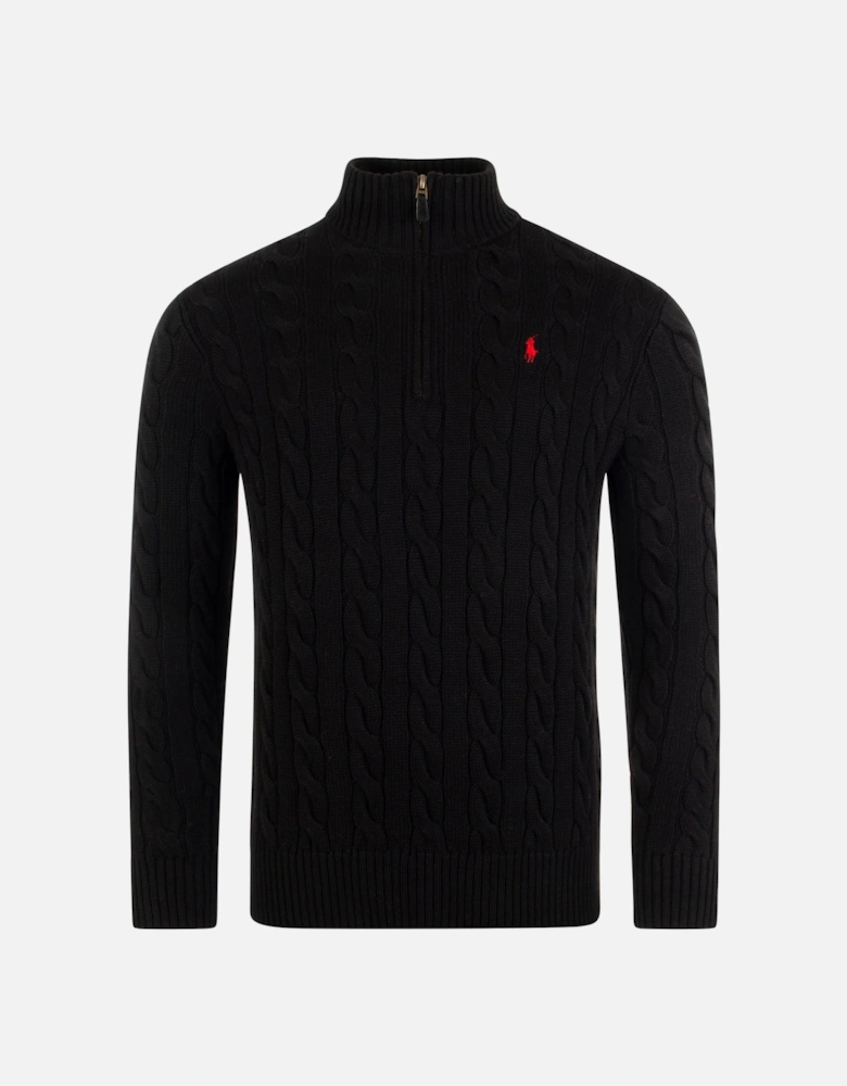 Cable Knit Quarter Zip Jumper