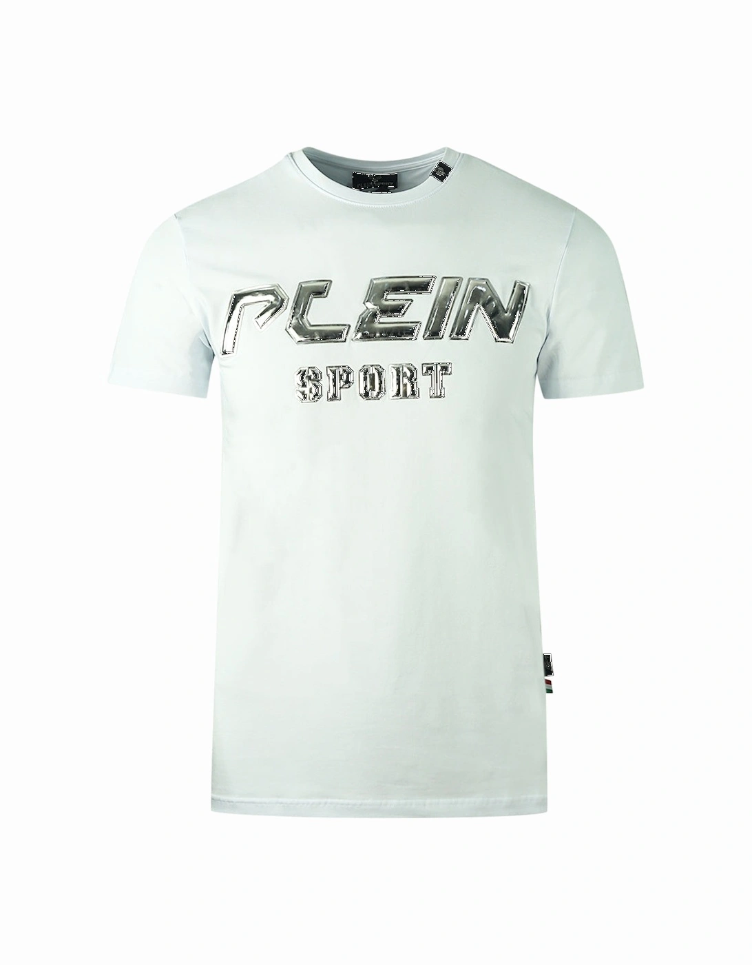 Large Sport Silver Logo White T-Shirt, 3 of 2