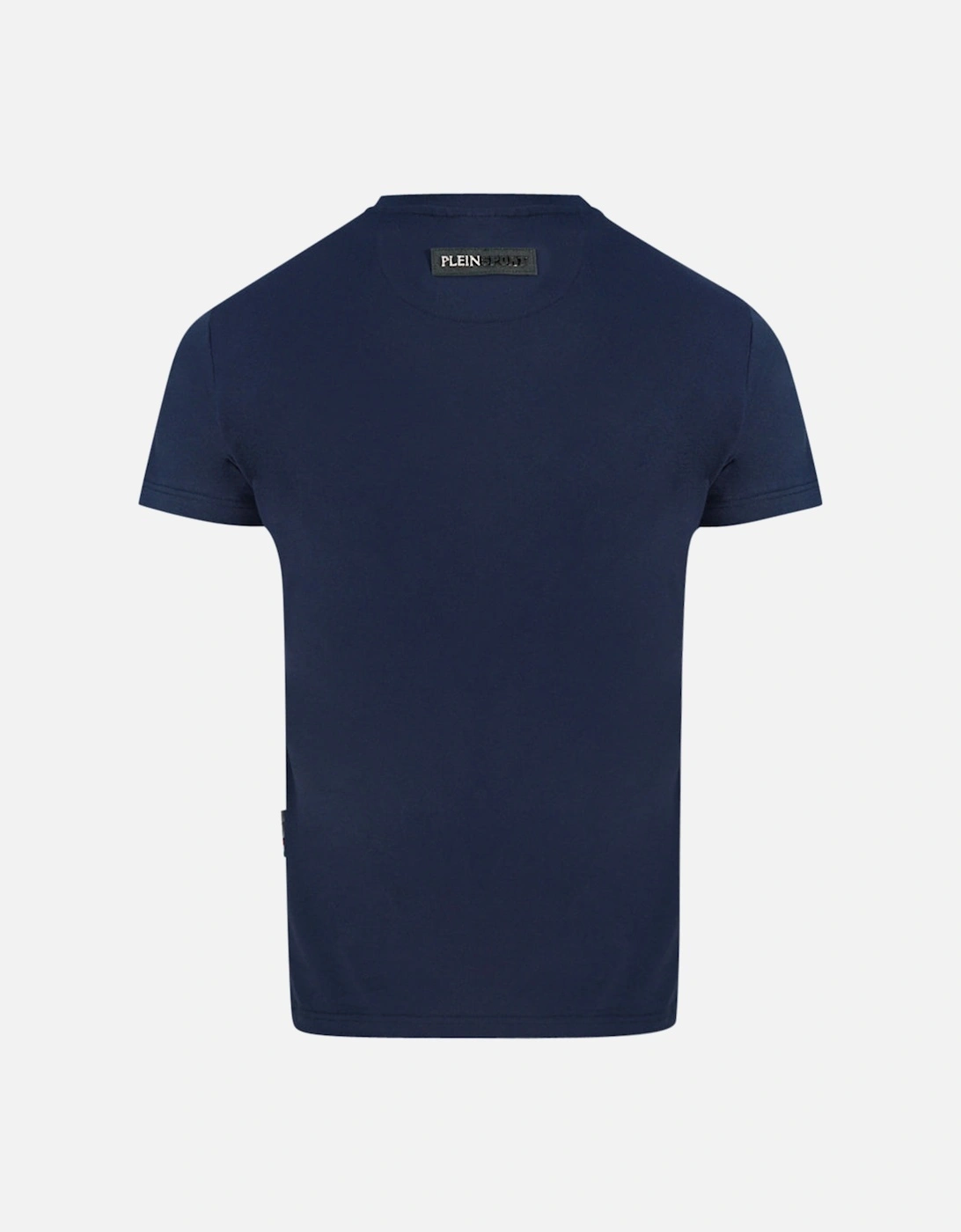 Plein Sport Block Pink Logo Navy Blue T-Shirt