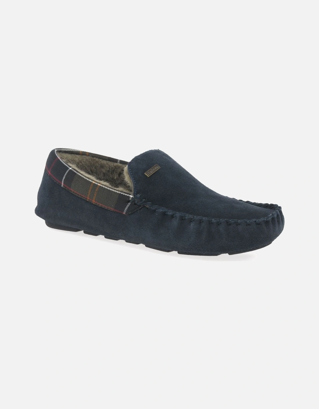 Barbour Men's Monty Mens Full Moccasin Slippers - Black - Size: 8