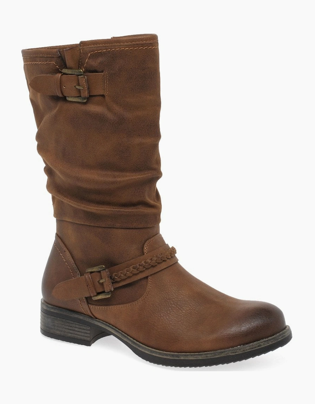 Rieker Women's Estella Womens Calf Length Slouch Boots - Brown - Size: 5