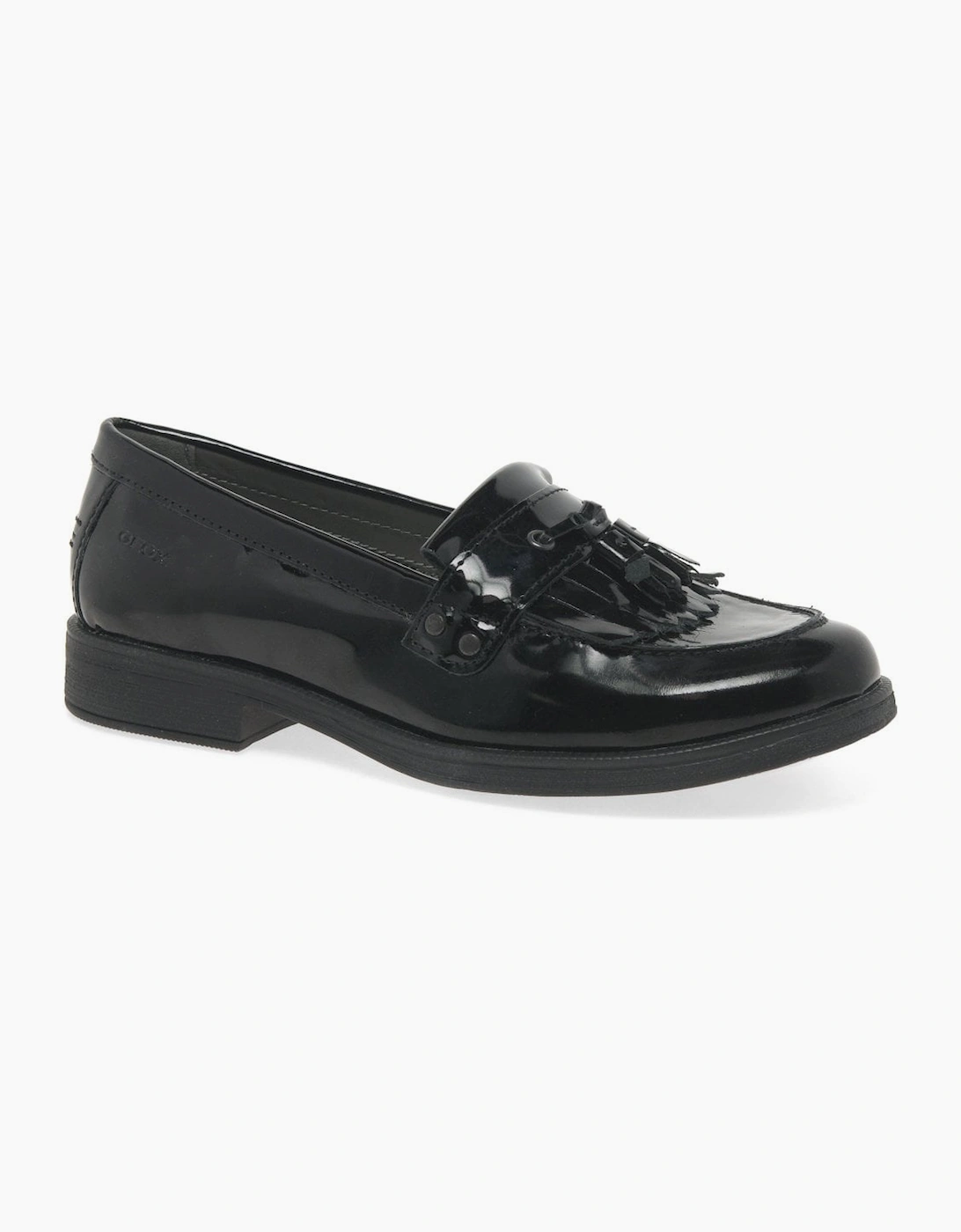 Geox Girls Black 'S Agata Tassel Senior School Shoes  F (Standard)/4 (Older) Junior 4/37 Kids