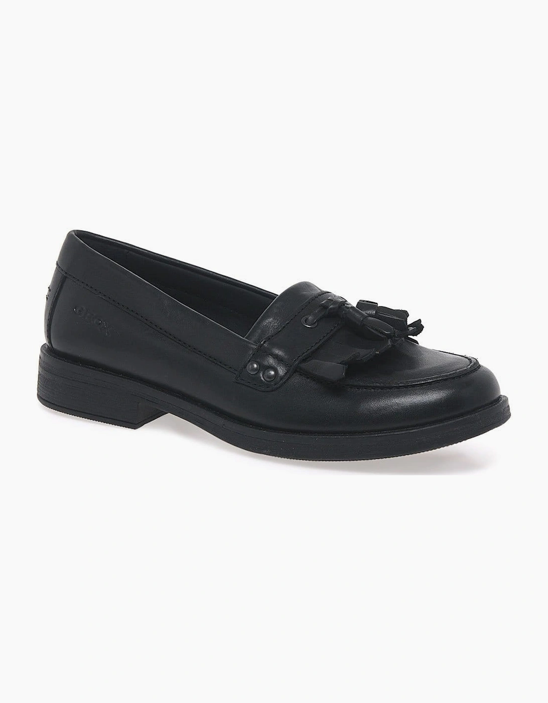 Geox Girls Black 'S Agata Tassel Senior School Shoes  F (Standard)/4 (Older) Junior 4/37 Kids