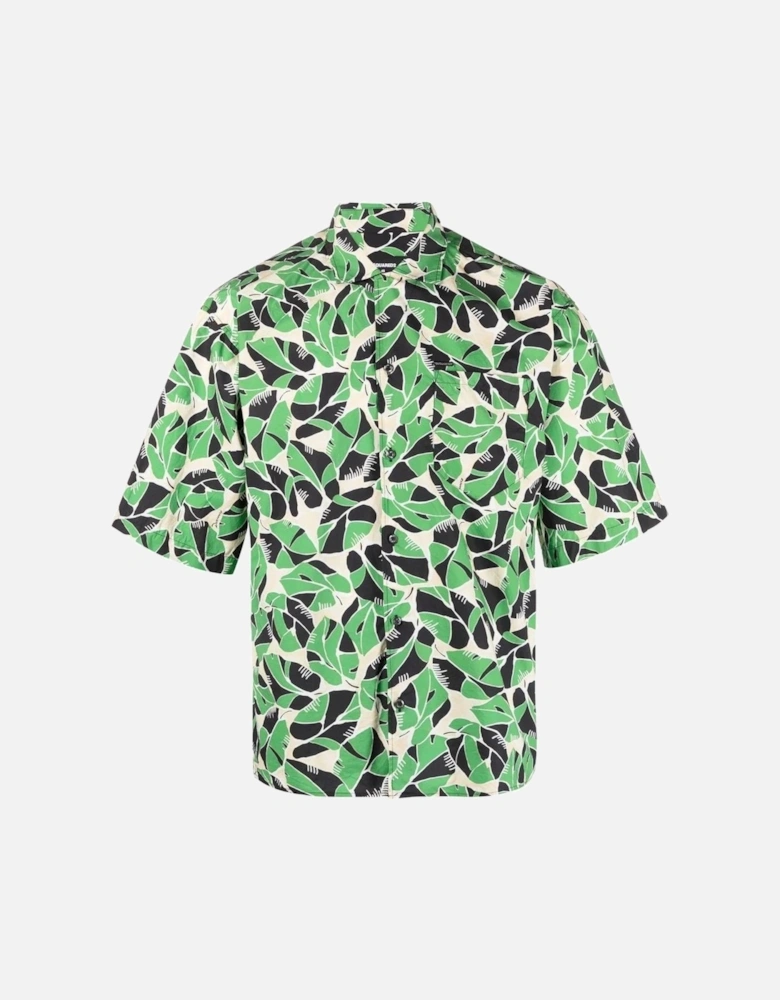 Drop Shoulder Bowling Shirt Green