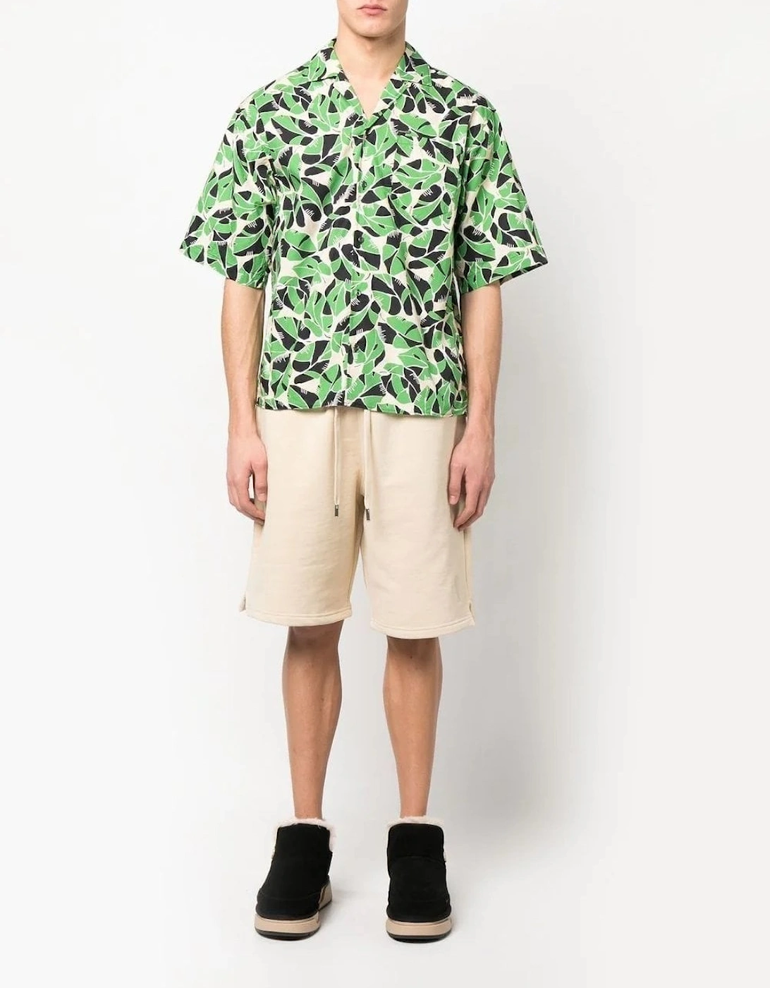 Drop Shoulder Bowling Shirt Green