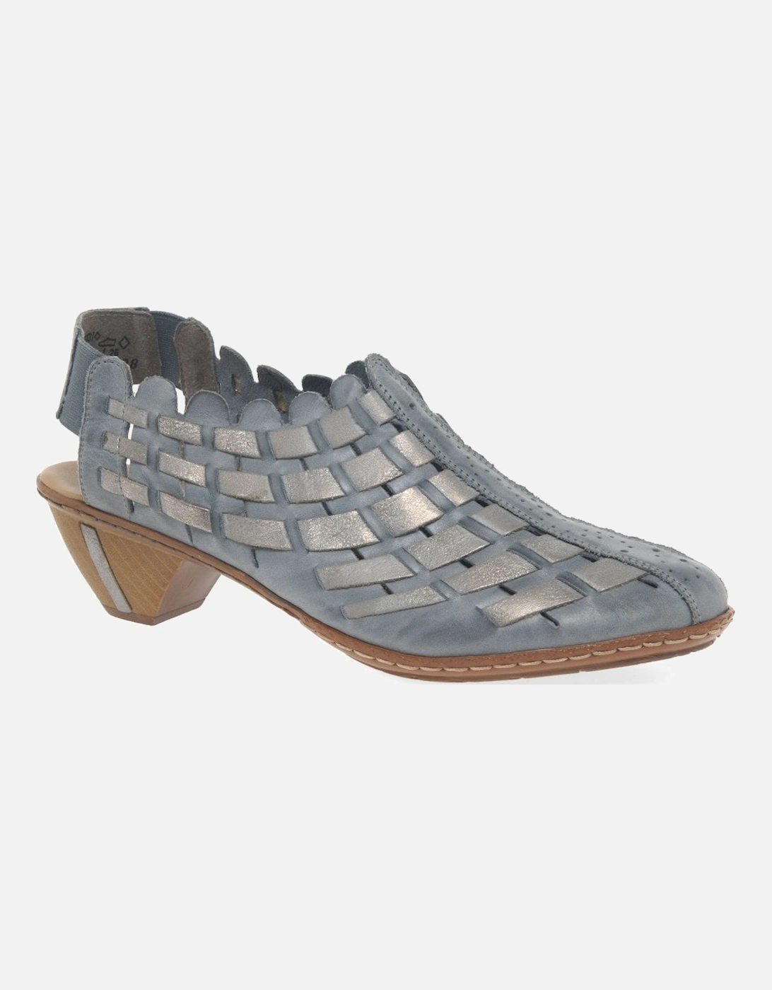 Sina Leather Woven Heeled Shoes, 7 of 6