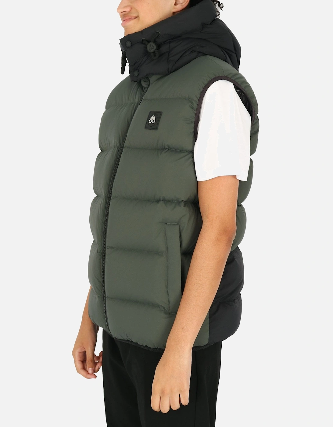Sycamore Hooded Down Black Green Vest
