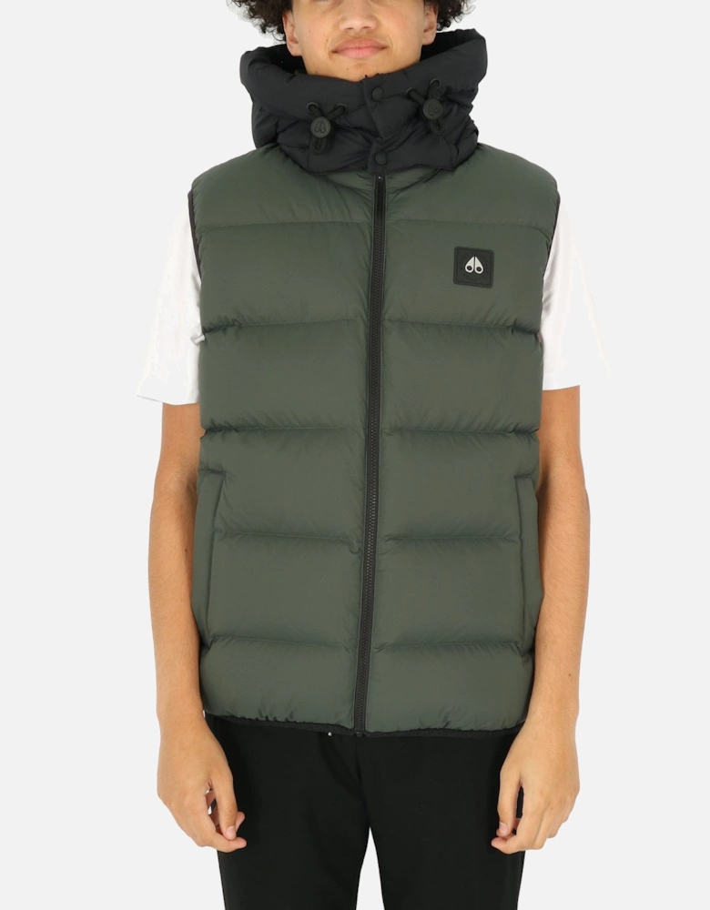 Sycamore Hooded Down Black Green Vest
