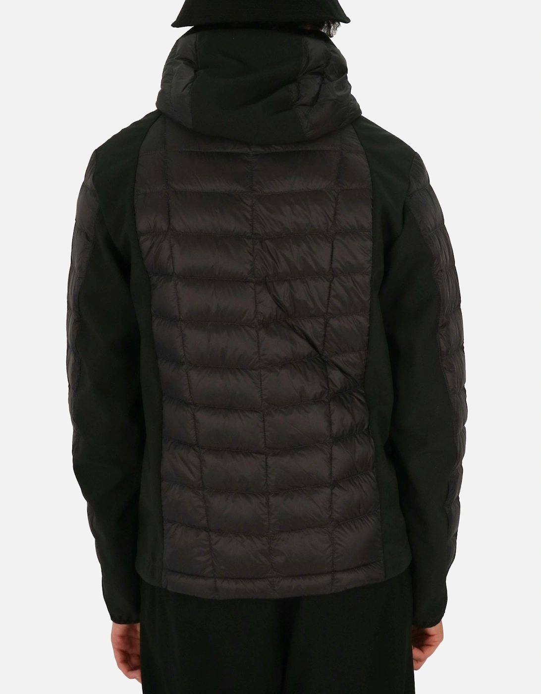 Hiram Quilt Hooded Down Black Jacket